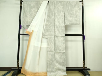 平和屋本店●極上 本場結城紬 重要無形文化財 100亀甲 花丸文 阪急百貨店扱い 逸品 DZAB4119kh6