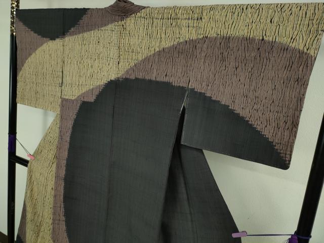 平和屋本店●極上 染織の名門 しょうざん 生紬 訪問着 杢目絞り 逸品 未使用 DZAB4121kh6