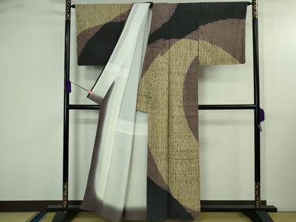 平和屋本店●極上 染織の名門 しょうざん 生紬 訪問着 杢目絞り 逸品 未使用 DZAB4121kh6