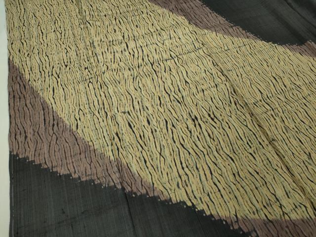 平和屋本店●極上 染織の名門 しょうざん 生紬 訪問着 杢目絞り 逸品 未使用 DZAB4121kh6