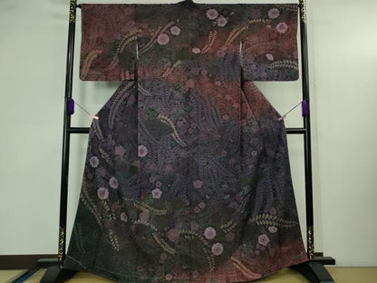 平和屋本店●極上 訪問着 辻が花 暈し染め 金通し地 逸品 未使用 DZAB4126kh6