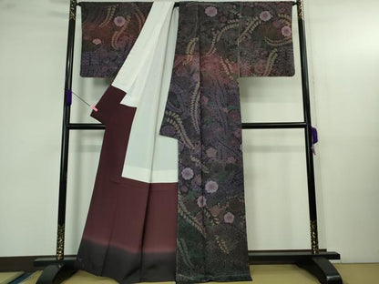 平和屋本店●極上 訪問着 辻が花 暈し染め 金通し地 逸品 未使用 DZAB4126kh6