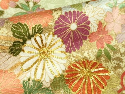 平和屋本店●極上　振袖　吉澤友禅　駒刺繍　雲取り吉祥花文　金彩　逸品　DZAB4131kh6