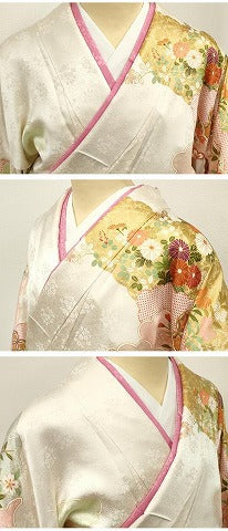 平和屋本店●極上　振袖　吉澤友禅　駒刺繍　雲取り吉祥花文　金彩　逸品　DZAB4131kh6
