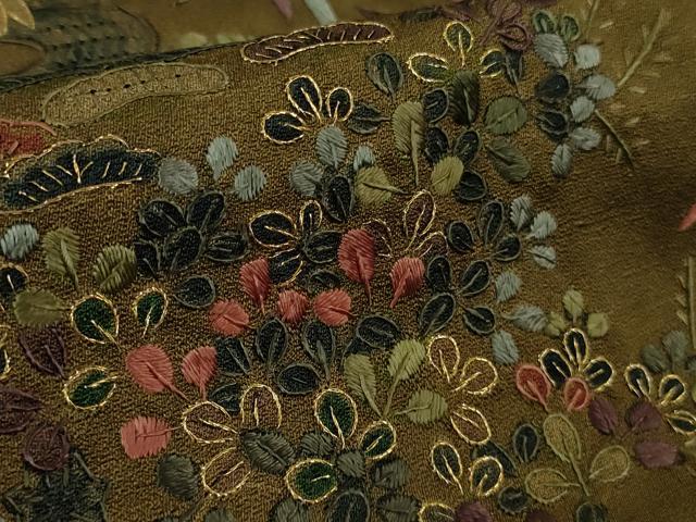 平和屋本店●極上　中国三大刺繍　スワトウ刺繍　汕頭刺繍　相良刺繍　総刺繍　訪問着　渡橋風景　暈し染め　金糸　逸品　DZAB4132kh6