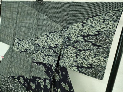 平和屋本店●極上 藍香房 訪問着 天然藍染 立波に千鳥 笹竹 ふくら雀 花萩 逸品 DZAB4135kh6