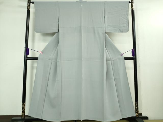 平和屋着物▽極上 色無地 単衣 オーキドグレイ色 縮緬地 逸品 未使用 DZAB4136kh6