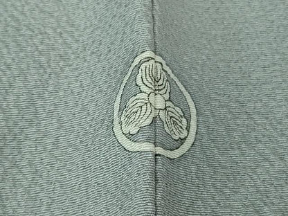 平和屋着物▽極上 色無地 単衣 オーキドグレイ色 縮緬地 逸品 未使用 DZAB4136kh6