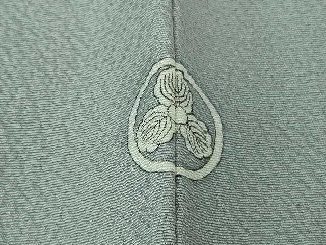 平和屋着物▽極上 色無地 単衣 オーキドグレイ色 縮緬地 逸品 未使用 DZAB4136kh6