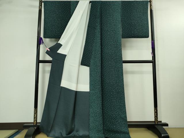 平和屋着物●極上　小紋　舞桜　百入茶色地　逸品　DZAB4137kh6