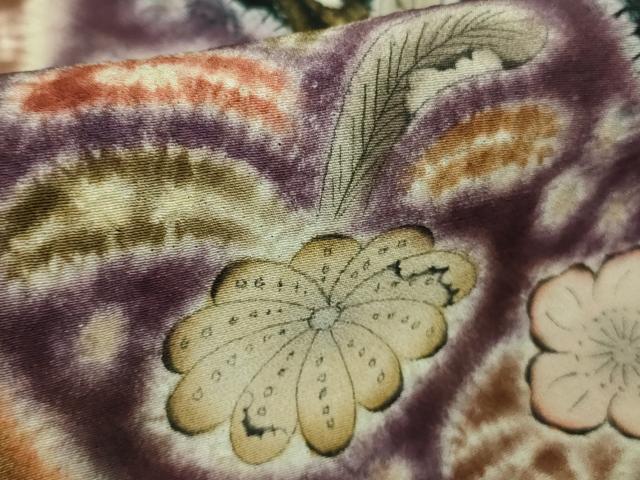 平和屋着物●極上　十七代京屋林蔵　黒留袖　刺繍　辻が花　暈し染め　逸品　DZAB4143kh6