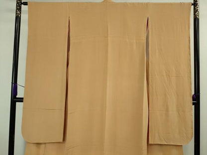 平和屋本店●極上 アンティーク 大正ロマン 振袖 色無地 伽羅色 逸品 DZAB4152kh6