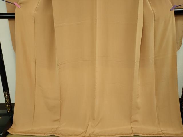 平和屋本店●極上 アンティーク 大正ロマン 振袖 色無地 伽羅色 逸品 DZAB4152kh6