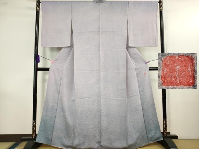 平和屋本店●極上　佐波理綴　創作者 池口定男　訪問着　暈し染め　逸品　DZAB4156kh6