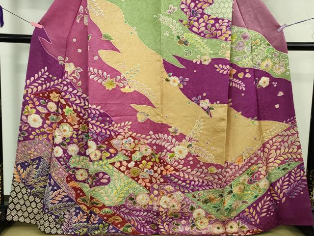 平和屋本店●極上 訪問着 作家物 辻が花 金通し地 鈴乃屋扱い 逸品 DZAB4158kh6