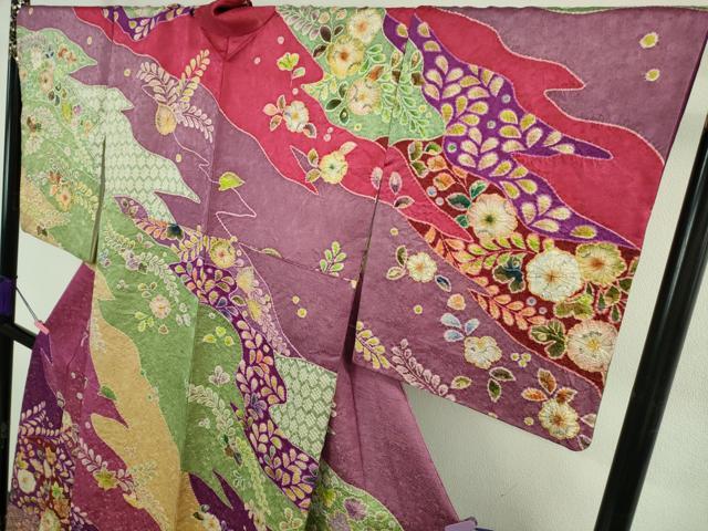 平和屋本店●極上 訪問着 作家物 辻が花 金通し地 鈴乃屋扱い 逸品 DZAB4158kh6