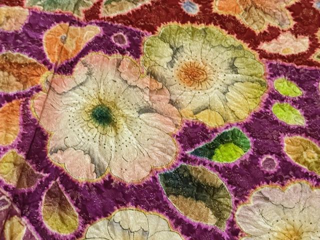 平和屋本店●極上 訪問着 作家物 辻が花 金通し地 鈴乃屋扱い 逸品 DZAB4158kh6