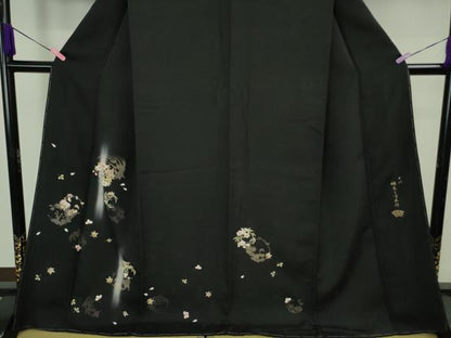 平和屋着物●極上　十代目 歌舞伎役者 坂東三津五郎　訪問着　花丸文　蝉色地　暈し染め　やまと誂製　ロング丈　逸品 未使用　DZAB4160kh6