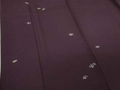 平和屋着物●極上　洛楽人工房　付下げ　蜻蛉　トンボ　葡萄色地　逸品　DZAB4166kh6