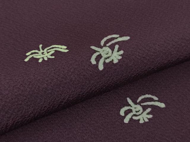 平和屋着物●極上　洛楽人工房　付下げ　蜻蛉　トンボ　葡萄色地　逸品　DZAB4166kh6