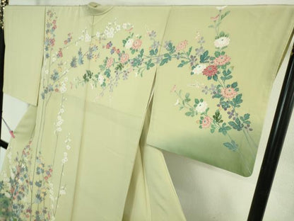 平和屋着物●極上　訪問着　友禅　作家物　吉祥花文　暈し染め　逸品　DZAB4176kh6