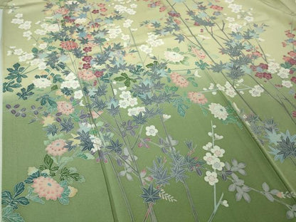 平和屋着物●極上　訪問着　友禅　作家物　吉祥花文　暈し染め　逸品　DZAB4176kh6