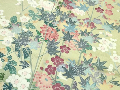 平和屋着物●極上　訪問着　友禅　作家物　吉祥花文　暈し染め　逸品　DZAB4176kh6