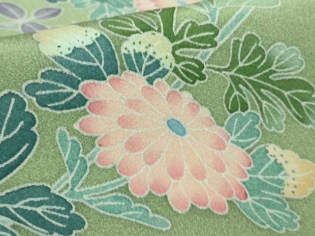 平和屋着物●極上　訪問着　友禅　作家物　吉祥花文　暈し染め　逸品　DZAB4176kh6