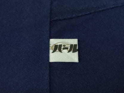 平和屋着物●極上　本藍　お召　美の花　反端付き　逸品　DZAB4177kh6