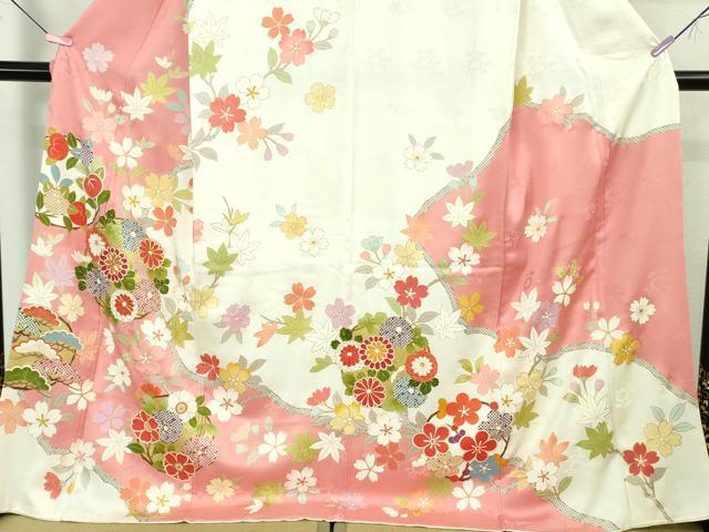 平和屋本店●極上　染匠　久保耕　訪問着　京友禅　駒刺繍　吉祥花文　金彩　反端付き　逸品　DZAB4178kh6