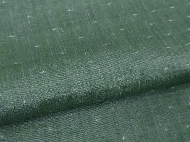 平和屋本店●極上 本場結城紬 重要無形文化財 色無地 錆御納戸色 証紙付き 逸品 DZAB4189kh6