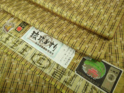 平和屋本店●極上 本場琉球絣 大城広四郎作 手おり 証紙付き 逸品 DZAB4191kh6