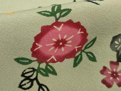 平和屋本店●極上　本場琉球紅型　小紋　松藤花文　亜麻色地　逸品　未使用　DZAB4194kh6