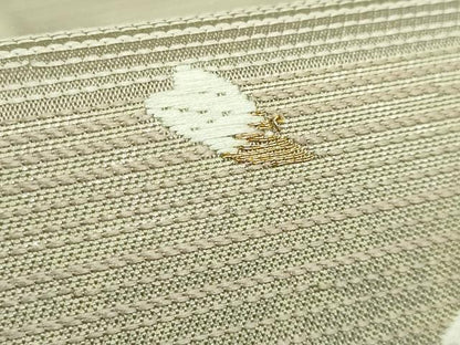 平和屋着物●極上　西陣の名門　加納幸謹製　六通柄袋帯　唐織　市松舞桜　金糸　逸品　DZAB4206kh6