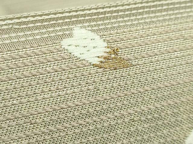 平和屋着物●極上　西陣の名門　加納幸謹製　六通柄袋帯　唐織　市松舞桜　金糸　逸品　DZAB4206kh6