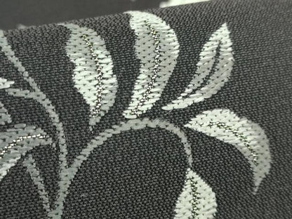 平和屋本店●極上　織文意匠　鈴木　六通柄袋帯　唐織　綾絲錦　草花文　金糸　羊羹色地　逸品　DZAB4209kh6