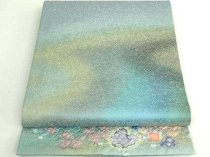 平和屋着物●極上　久保田一竹　幻の辻が花　太鼓柄袋帯　金通し地　逸品　DZAB4213kh6