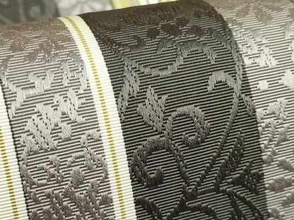 平和屋本店●極上　本場筑前博多織　両面　全通柄袋帯　花唐間道　金糸　逸品　DZAB4219kh6