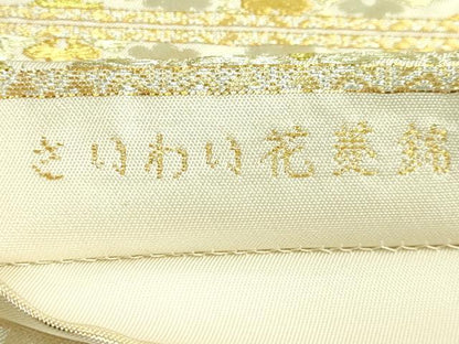 平和屋本店●極上　龍村美術織物　たつむら　六通柄　本袋帯　さいわい花菱錦　金銀糸　逸品　DZAB4221kh6