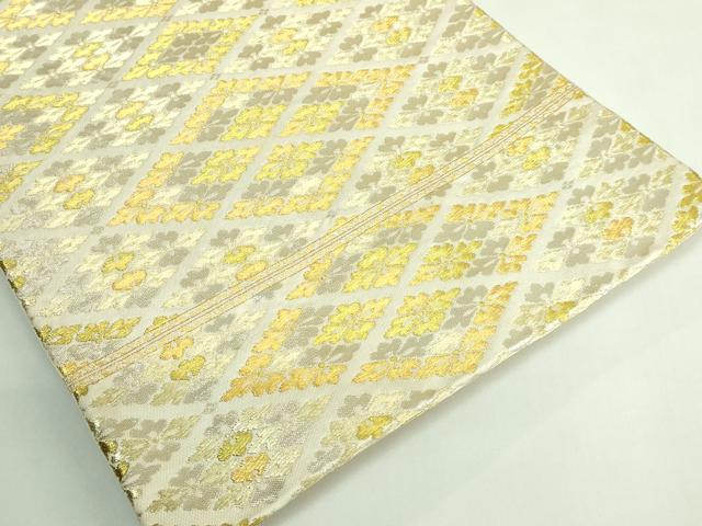 平和屋本店●極上　龍村美術織物　たつむら　六通柄　本袋帯　さいわい花菱錦　金銀糸　逸品　DZAB4221kh6