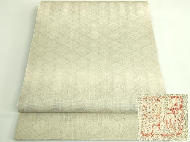平和屋本店●極上　伝統工芸士　曽根武勇　全通柄袋帯　スリーシーズン帯　松皮菱　逸品　DZAB4222kh6