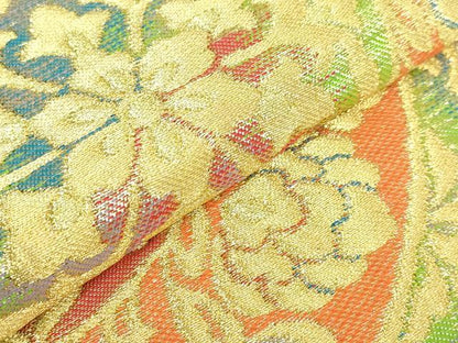 平和屋着物●極上　西陣　川島織物　六通柄　本袋帯　正倉院花文　金糸　逸品　DZAB4238kh6