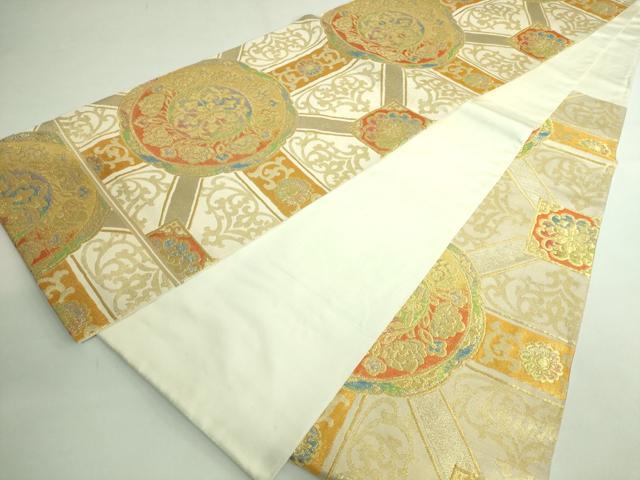 平和屋着物●極上　西陣　川島織物　六通柄　本袋帯　正倉院花文　金糸　逸品　DZAB4238kh6