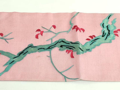平和屋着物●極上　アンティーク　大正ロマン　九寸名古屋帯　総手刺繍　鷲　金糸　逸品　DZAB4252kh6