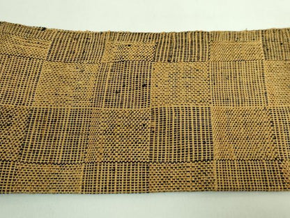 平和屋着物●極上　伊兵衛織　工芸手織　八寸名古屋帯　市松文様　逸品　DZAB4256kh6