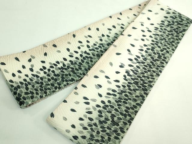 平和屋着物●極上　両面　半幅帯　舞桜　逸品　DZAB4267kh6