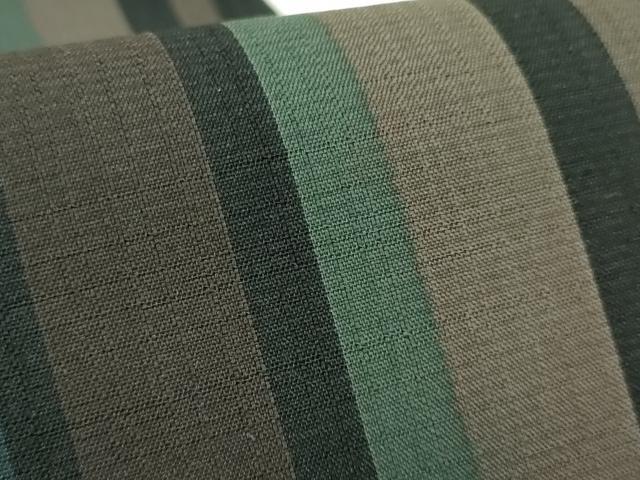 平和屋着物●極上　両面　半幅帯　撫松庵　縞　タンポポ　ツバメ　黒地　逸品　DZAB4268kh6