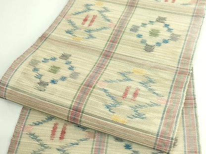 平和屋着物＊極上 夏物 1854年創業 帯屋捨松 八寸名古屋帯 松皮菱 逸品 DZAB4275kh6