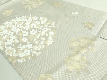 平和屋着物●極上　本場筑前博多織　八寸名古屋帯　KIMONO　MODERN　紫陽花　協和織物　金糸　博多金ラベル　証紙付き　逸品　DZAB4277kh6