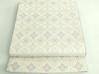 平和屋着物●極上　全通柄袋帯　七宝花菱文　金糸　逸品　DZAB4279kh6